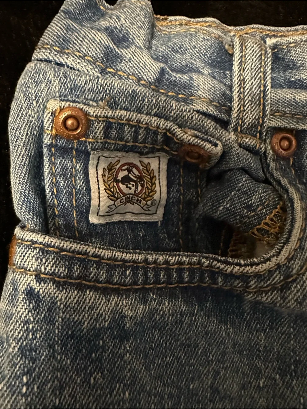 Cinch Little Boy's White Label Slim Fit Jeans MB12841001 Sz 7 Slim *NEEDS REPAIR